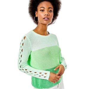 Lilly Pulitzer Cortina Sweater Agave Green Marled
Ombre - Size Large
